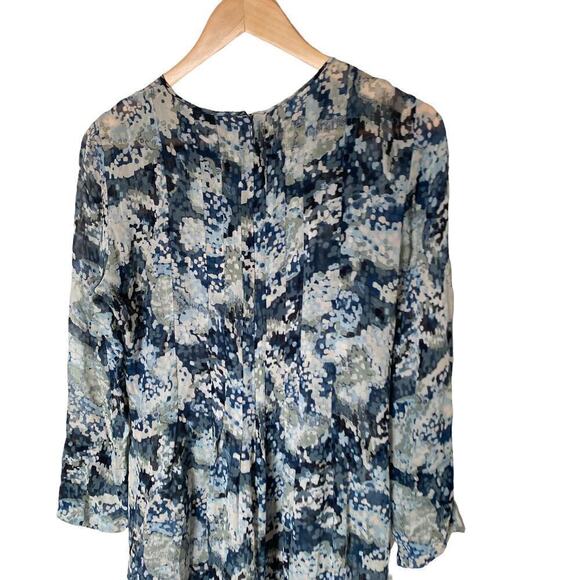 Club Monaco Delaynee Dress Shift Sheer Navy Size 6 - Picture 7 of 14